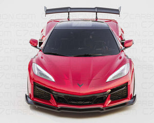 Corvette C8 Z06 ERAY Stage 2 Front Splitter Lip without Canard Slots - front view