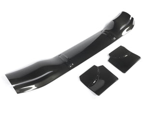 Top angle view of 2x2 twill carbon fiber Victory race wing blade and end caps for C8 Corvette