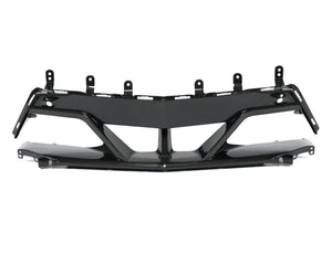 Corvette C8 pre-preg carbon fiber front bumper center grille bezel with functional ducting