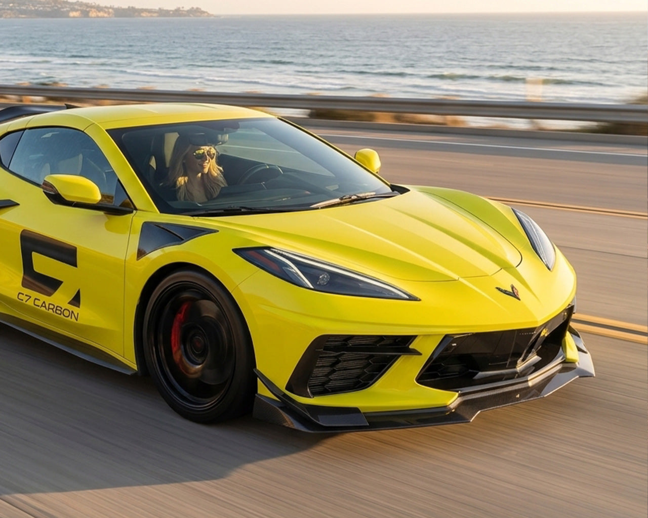 C8 Corvette stingray z06 front splitter fit to the narrowbody bumper bumper.