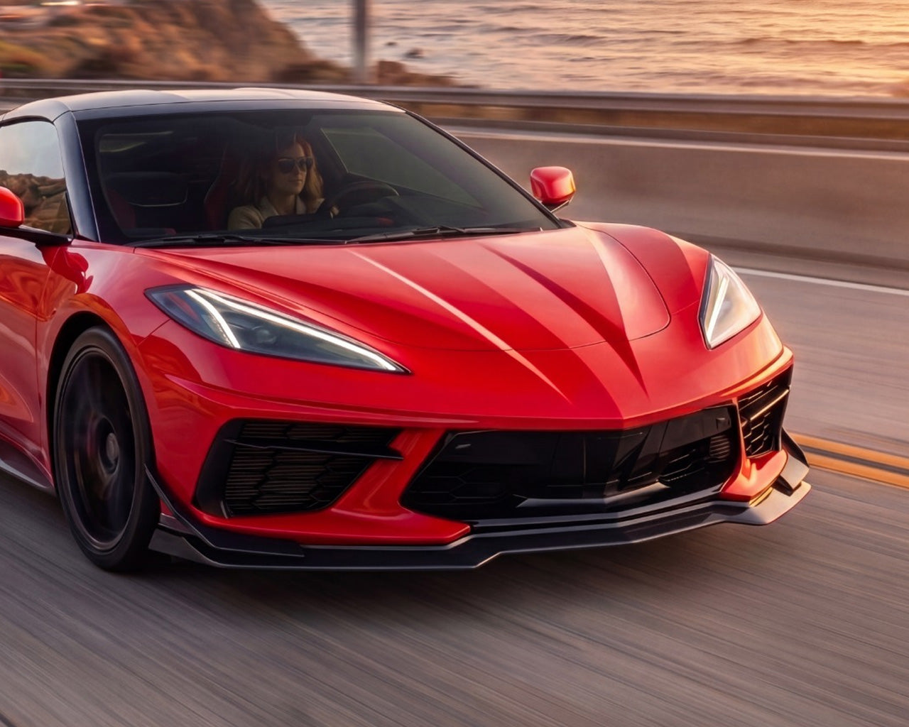 C7 Carbon Z06 style front canards in pre-preg dry carbon fiber for C8 Corvette Stingray