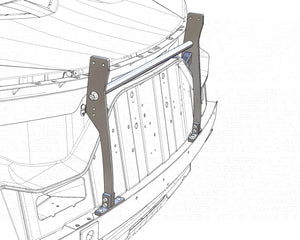 Side perspective view of the C8 Z06 chassis showing the spoiler mounting structure.