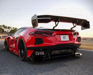Corvette C8 ZR1 Style Stage 3 Racing Wide Body Kit rear view