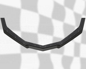 Front splitter for Corvette C8 Z07, showcasing the 1-piece aerodynamic design for improved front-end downforce.