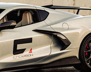 Corvette C8 Rear Side Scoop Trim - Carbon Fiber