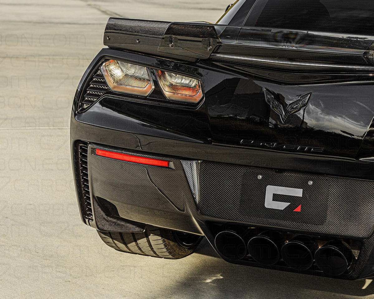 Z06 Side Rear Corvette C7 Z06 Carbon Fiber Rear Spoiler Extension – C7 Carbon
