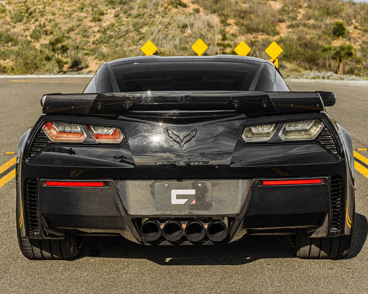 Corvette C7 | OEM Style Rear Diffuser With Exhaust Shield – C7 Carbon