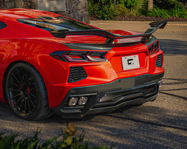 Z06 Side Rear Corvette C8 Stingray Z06 Style Rear Wing Upgrade – C7 Carbon