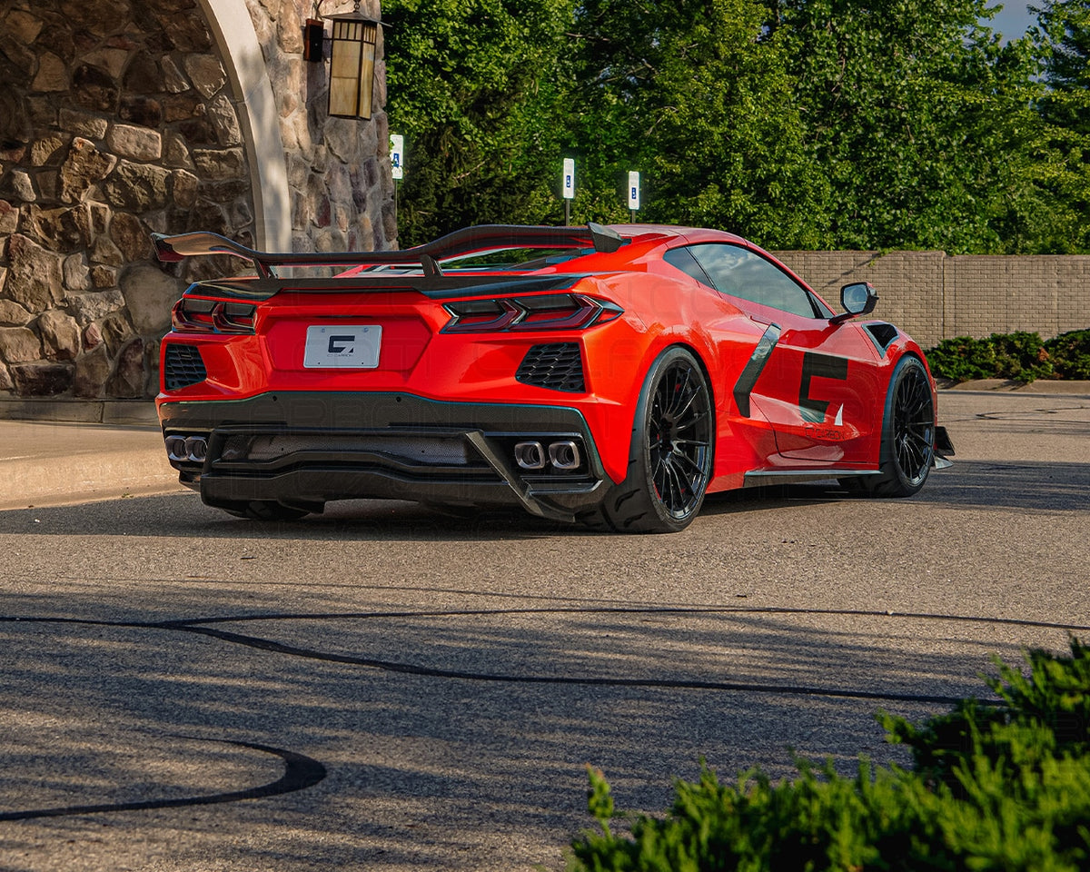 Z06 Side Rear Corvette C8 Stingray Z06 Style Rear Wing Upgrade – C7 Carbon