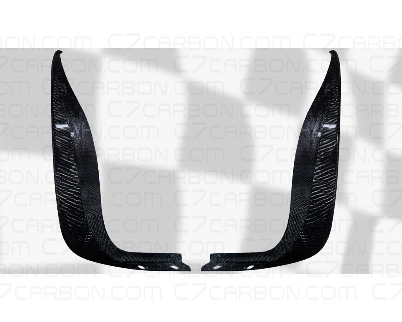 Corvette C6 Z06 GS ZR1 Rear Mudflaps - C7 Carbon