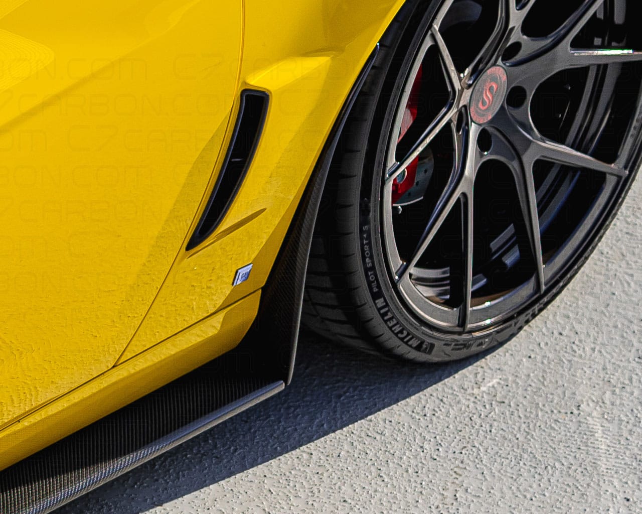 Corvette C6 ZR1 Style Rear Mudflaps & Side Skirts – C7 Carbon