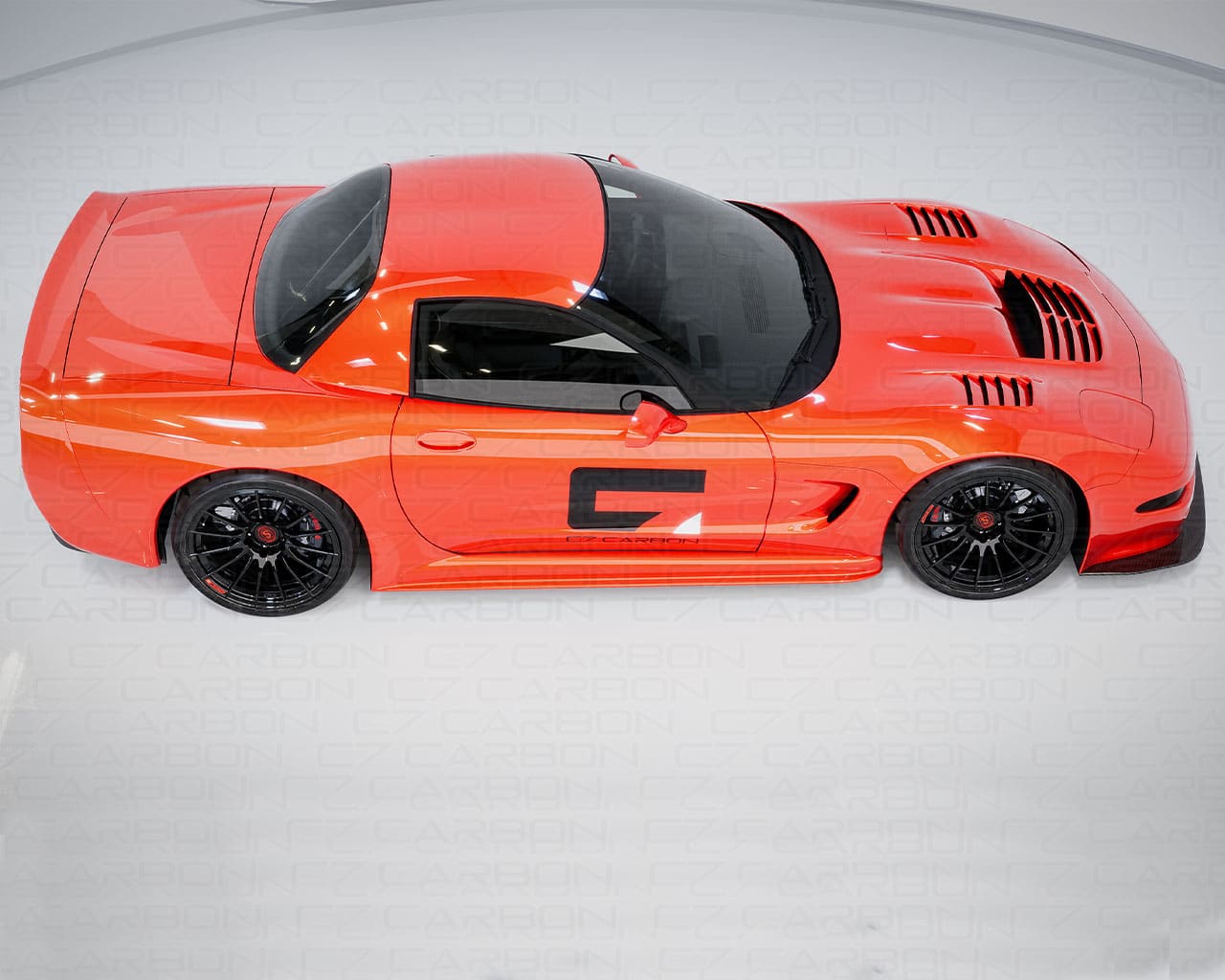 C5 corvette body kit side profile widebody fenders C5R style C7 Carbon