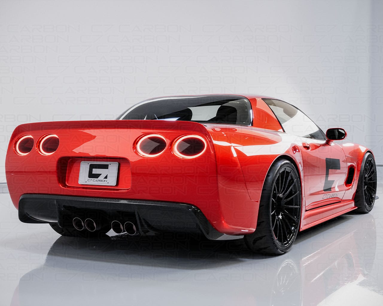 corvette c5 c5r wide body kit back shot