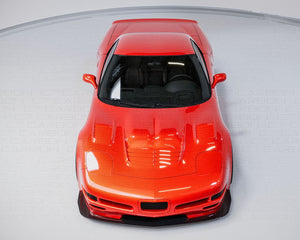 c5r wide body kit in carbon fiber front style picture