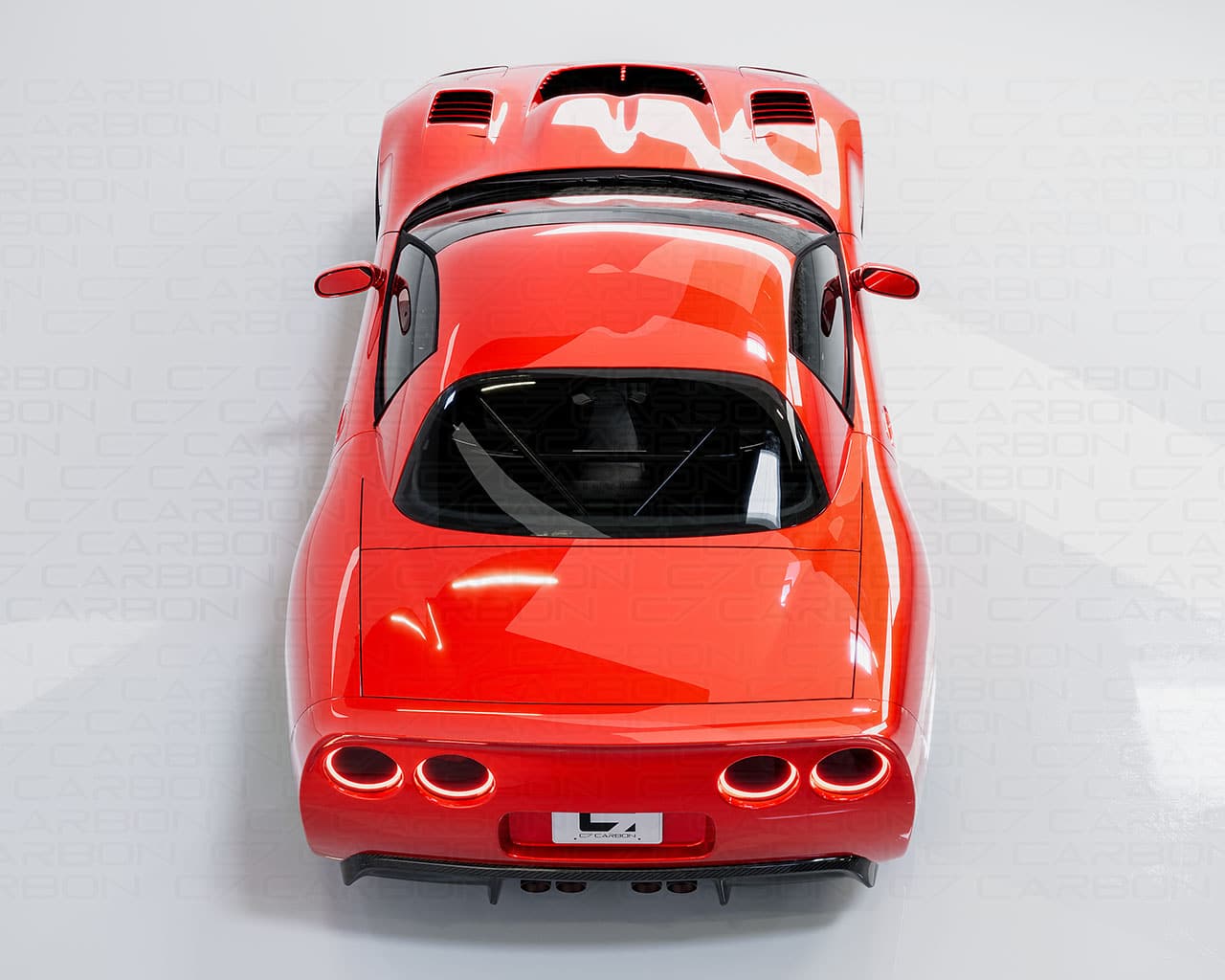 C5 wide body kit rear diffuser quarter panels installed C7 Carbon