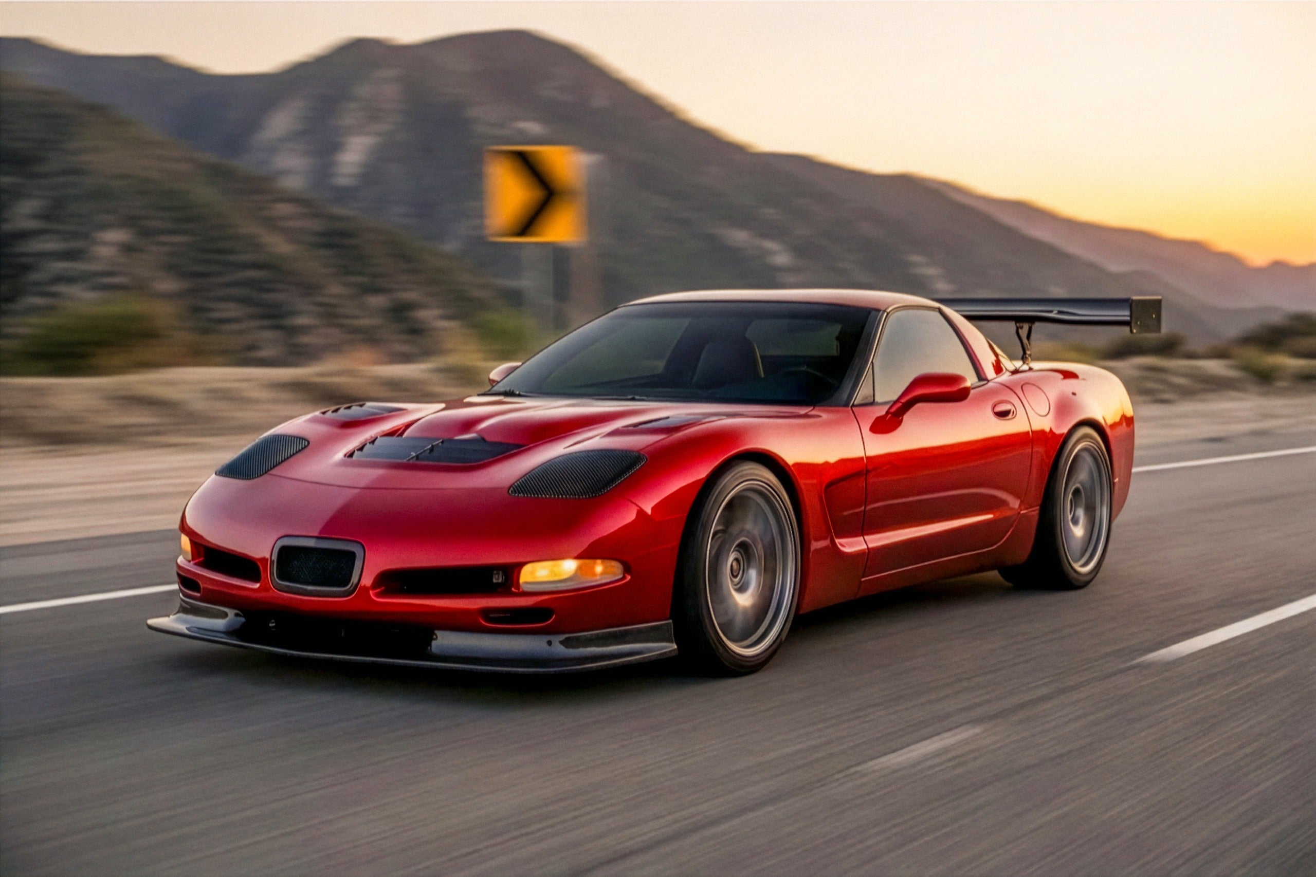 Racing Hood | Corvette C5 (1997-2004) | C5R Style Lightweight Vented Design