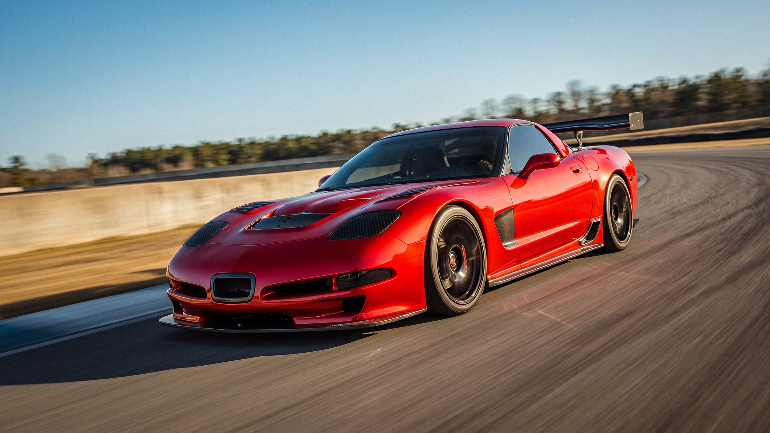 Corvette C5 C5R Style Carbon Fiber Racing Hood (1997-2004)