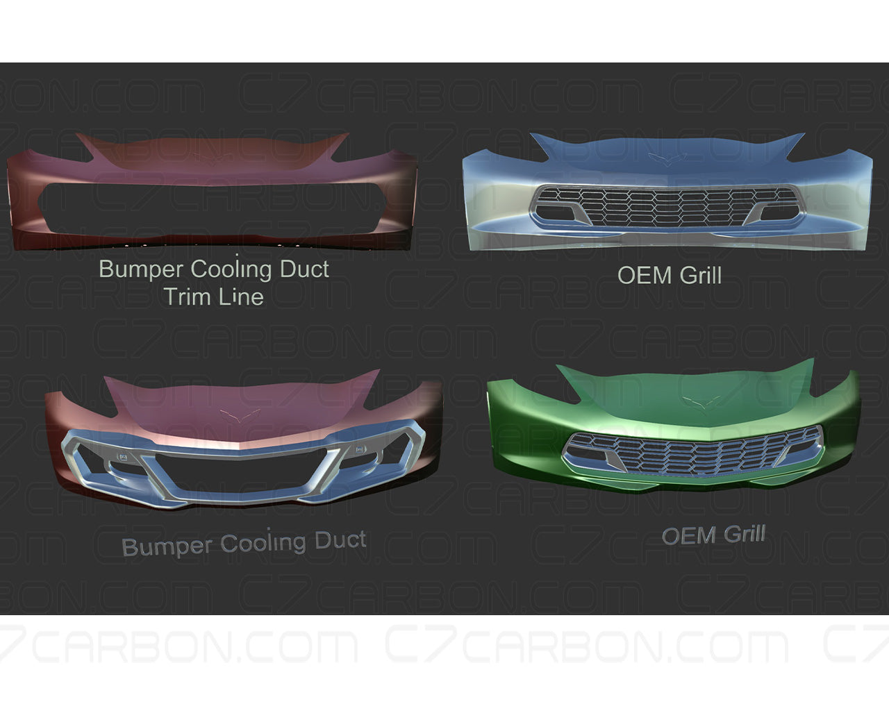 Front Bumper Air Cooling Duct | Corvette C7 (2014-2019) | Performance Cooling Upgrade