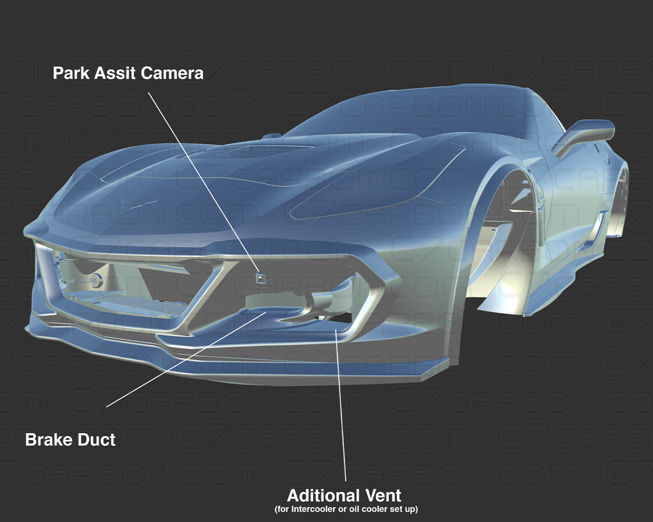 Front Bumper Air Cooling Duct | Corvette C7 (2014-2019) | Performance Cooling Upgrade