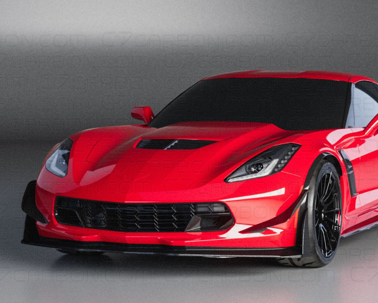 Corvette C7 Front bumper canards – C7 Carbon