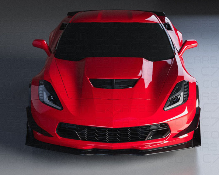 Corvette C7 Front bumper canards – C7 Carbon