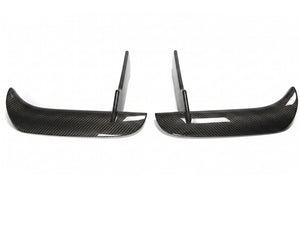 Pair of 2x2 twill pre-preg carbon fiber front bumper grille bezels for C8 Corvette