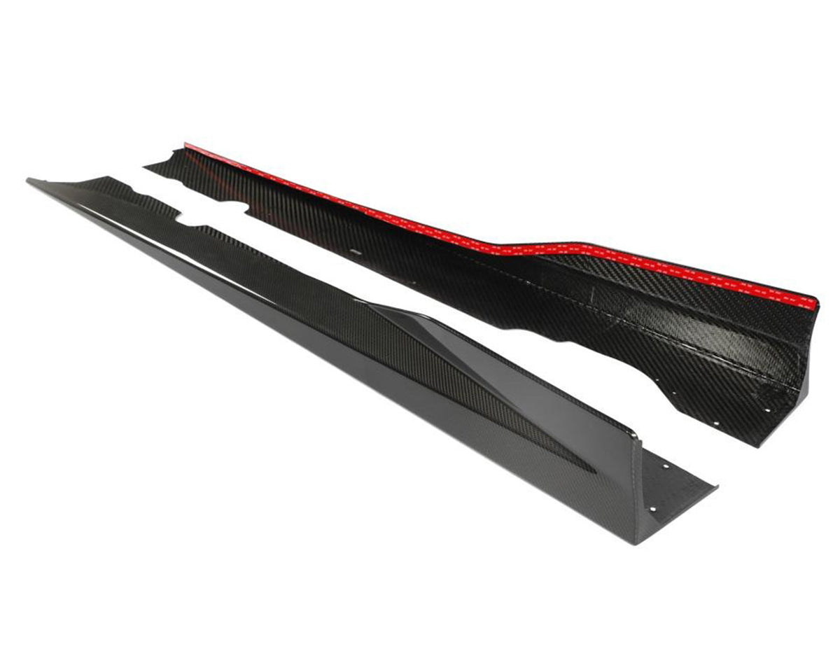 Pair of autoclave cured pre-preg carbon fiber Legacy Edition side skirts for 2020 C8 Corvette