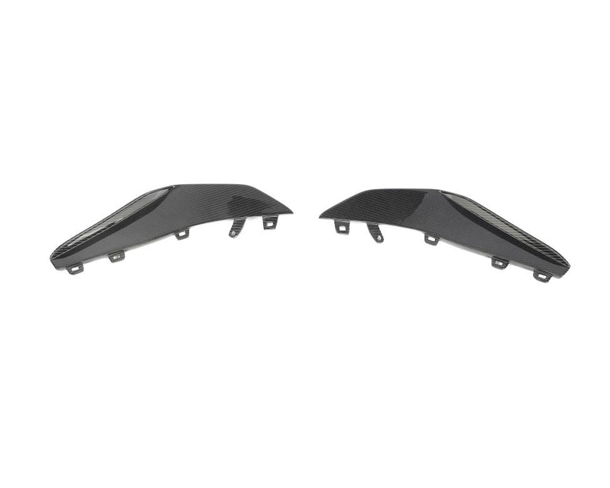 Pair of C7 Carbon C8 Corvette Z06 Z07 style pre-preg carbon fiber front bumper canards dive planes