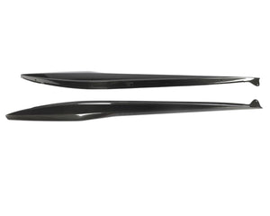 Pair of 2023 C8 Corvette Z06 Z07 OEM style 2x2 twill carbon fiber side skirts with extended underbody flange