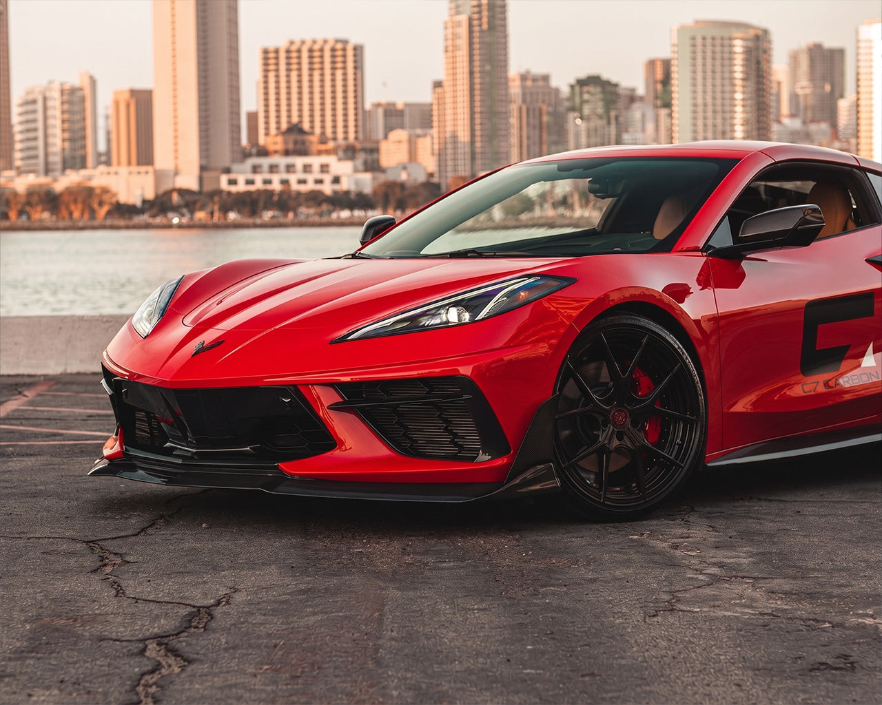 C7 Carbon Stage 2 Race Edition front splitter blade for C8 Corvette Stingray