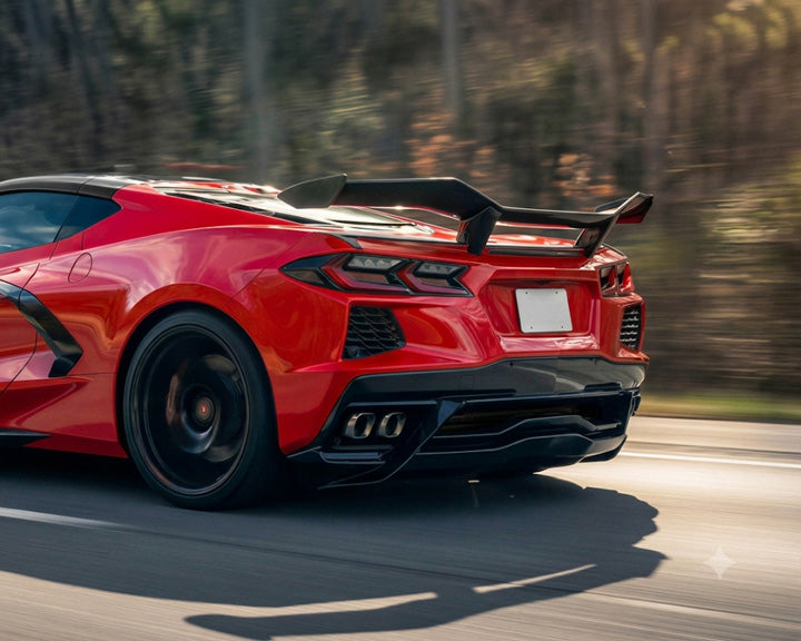 Chassis Mounted Rear Wing | Corvette C8 Stingray/Z51 (2020-2025) | Z06 Style Without Duckbill