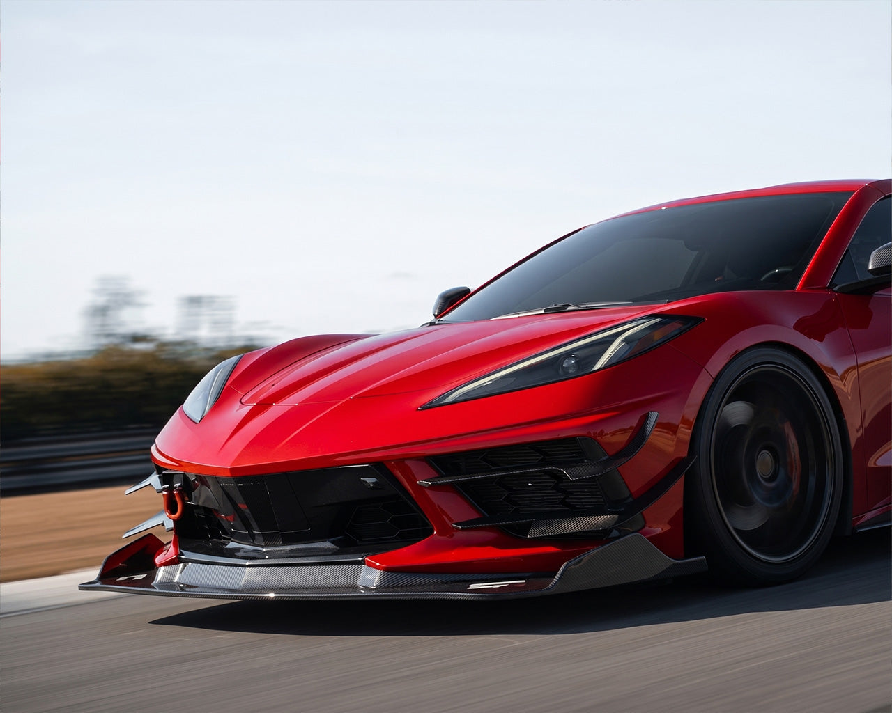 track-ready front bumper dive planes for c8 stingray