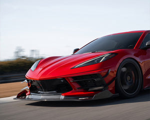 track-ready front bumper dive planes for c8 stingray