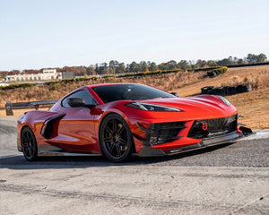 c8 stingray track package style front bumper canards and bezels