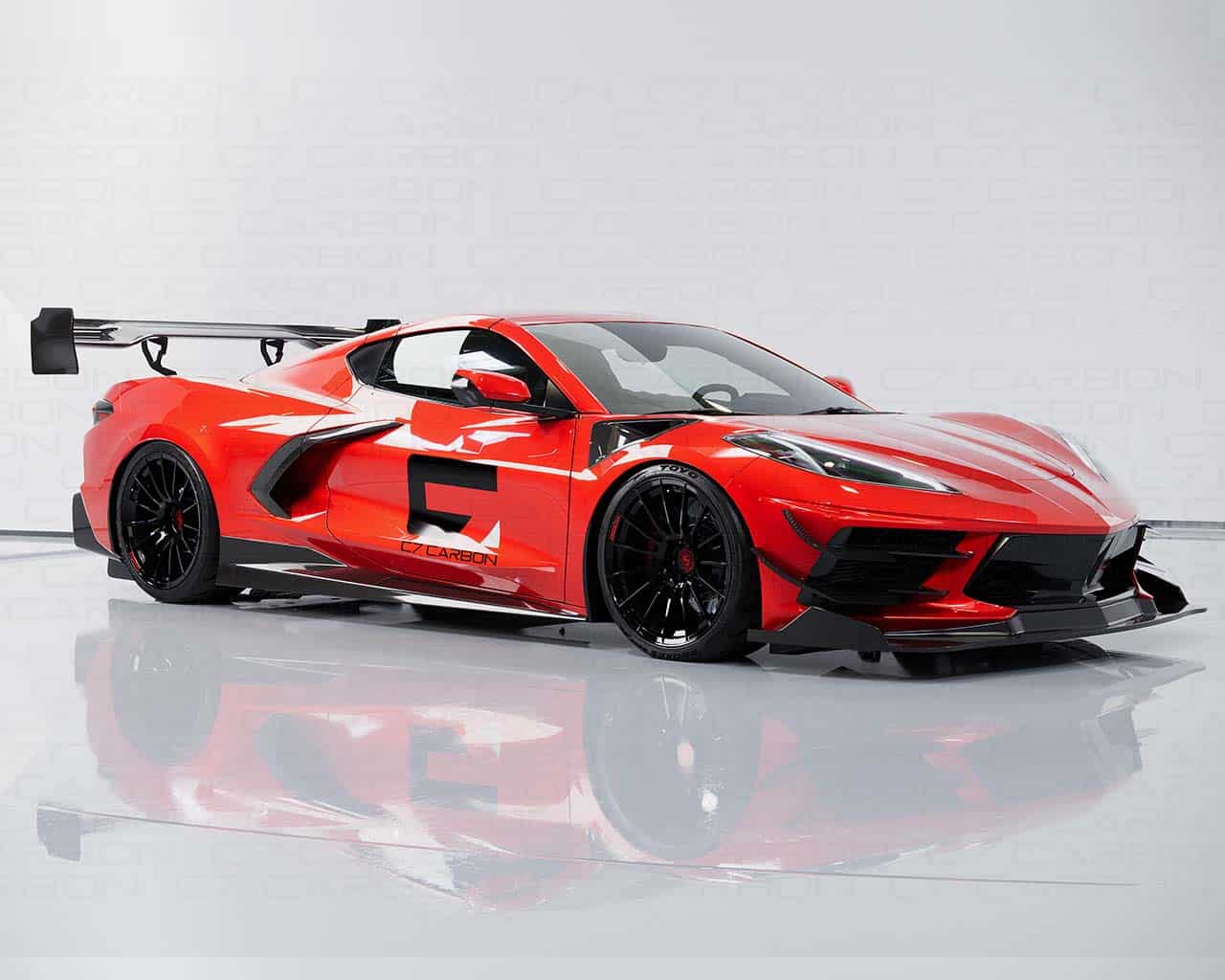 C8 Corvette Victory Spoiler multiple angles carbon fiber C7 Carbon