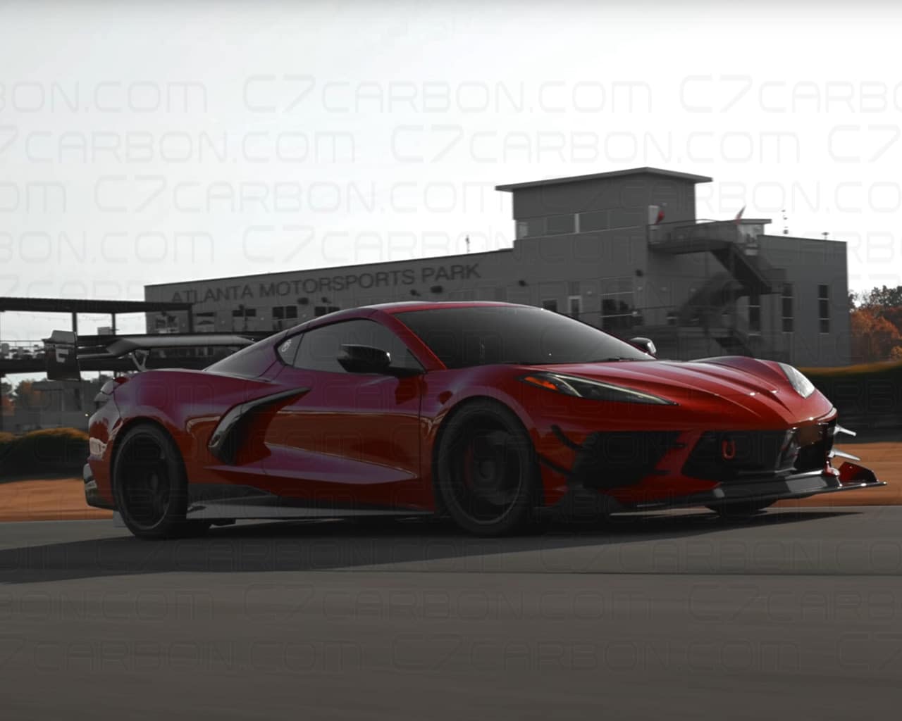 C8 Corvette Victory Spoiler side profile aerodynamic design C7 Carbon
