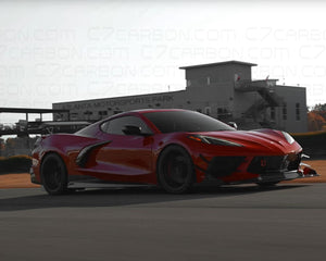 C8 Corvette Victory Spoiler side profile aerodynamic design C7 Carbon